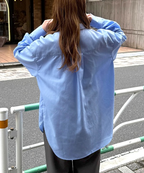 tiptop(ティップトップ)の「プリント入りBIGシャツ(シャツ/ブラウス・レディース・ブルー系その他/サックスブルー/オフホワイト・FREE)」の10枚目の写真
