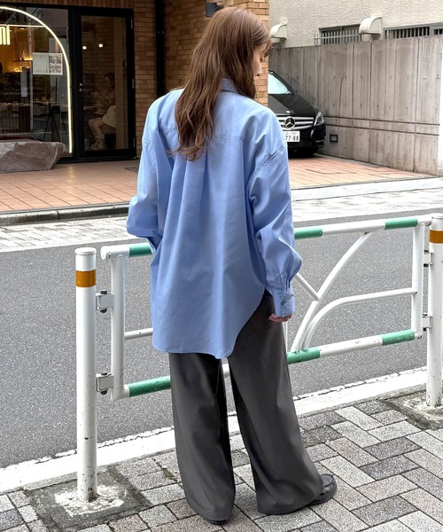 tiptop(ティップトップ)の「プリント入りBIGシャツ(シャツ/ブラウス・レディース・ブルー系その他/サックスブルー/オフホワイト・FREE)」の11枚目の写真