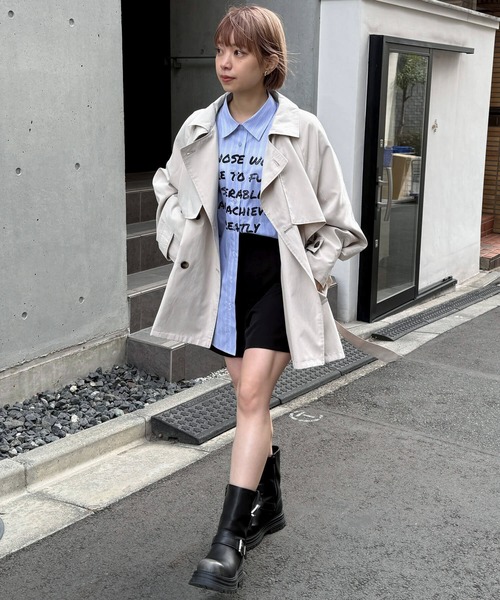 tiptop(ティップトップ)の「プリント入りBIGシャツ(シャツ/ブラウス・レディース・ブルー系その他/サックスブルー/オフホワイト・FREE)」の16枚目の写真