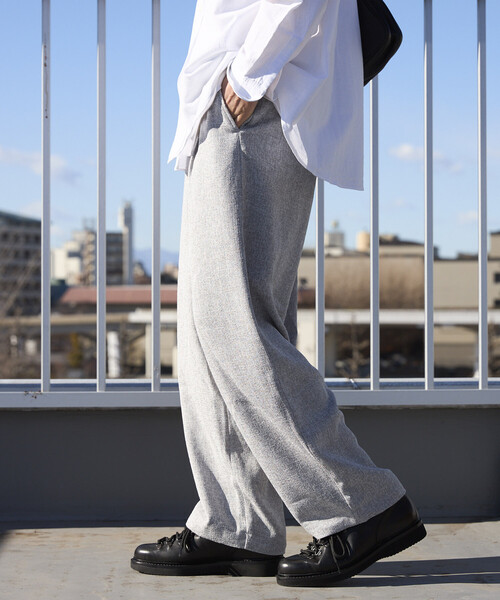 Firsthand(ファーストハンド)の「Firsthand/ファーストハンド スピンドル サマー ツイード イージー ワイドパンツ(スラックス・メンズ・ブラック/グレー/ベージュ/ネイビー・MEDIUM/LARGE)」の10枚目の写真