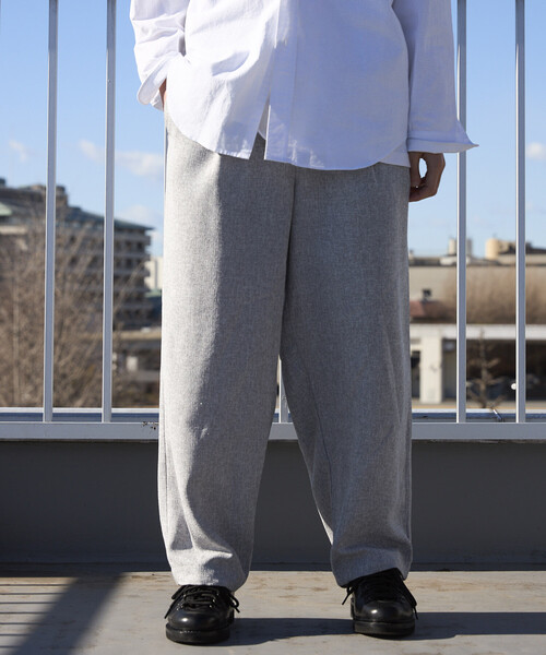 Firsthand(ファーストハンド)の「Firsthand/ファーストハンド スピンドル サマー ツイード イージー ワイドパンツ(スラックス・メンズ・ブラック/グレー/ベージュ/ネイビー・MEDIUM/LARGE)」の13枚目の写真