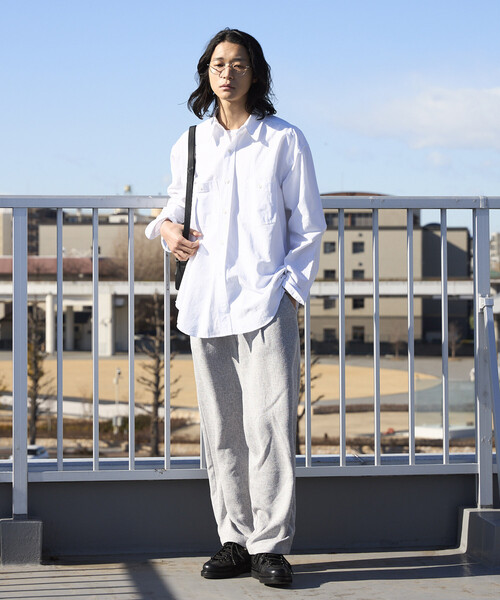 Firsthand(ファーストハンド)の「Firsthand/ファーストハンド スピンドル サマー ツイード イージー ワイドパンツ(スラックス・メンズ・ブラック/グレー/ベージュ/ネイビー・MEDIUM/LARGE)」の18枚目の写真