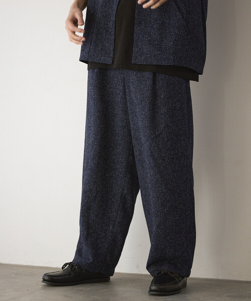 Firsthand(ファーストハンド)の「Firsthand/ファーストハンド スピンドル サマー ツイード イージー ワイドパンツ(スラックス・メンズ・ブラック/グレー/ベージュ/ネイビー・MEDIUM/LARGE)」の22枚目の写真