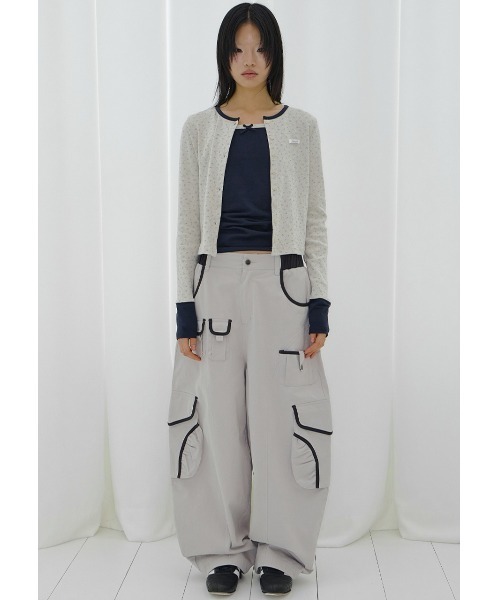 FANCY CLUB(ファンシークラブ)の「A'GEM/9 × .kom 『FANCY CLUB/ファンシークラブ』 AIRY BUTTON CARDIGAN/エアリーボタンカーディガン(カーディガン/ボレロ・レディース・グレー/ベージュ/A・FREE)」の16枚目の写真