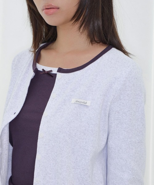 FANCY CLUB(ファンシークラブ)の「A'GEM/9 × .kom 『FANCY CLUB/ファンシークラブ』 AIRY BUTTON CARDIGAN/エアリーボタンカーディガン(カーディガン/ボレロ・レディース・グレー/ベージュ/A・FREE)」の10枚目の写真