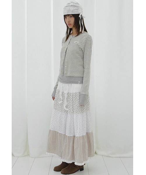 FANCY CLUB(ファンシークラブ)の「A'GEM/9 × .kom 『FANCY CLUB/ファンシークラブ』 AIRY BUTTON CARDIGAN/エアリーボタンカーディガン(カーディガン/ボレロ・レディース・グレー/ベージュ/A・FREE)」の14枚目の写真