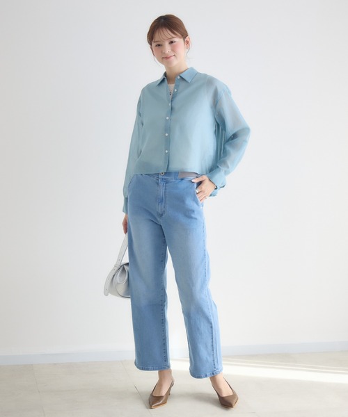 KATHARINE ROSS（キャサリンロス）の「【KATHARINE ROSS】バックプリーツシアーシャツ（シャツ/ブラウス・レディース・ライトブルー/ライトベージュ/ラベンダー・FREE）」の5枚目の写真