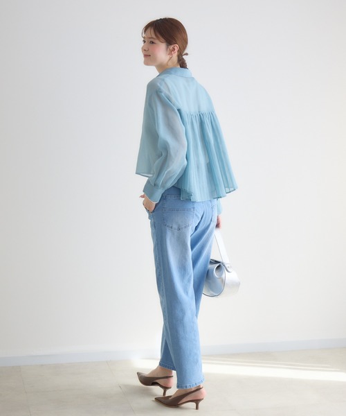 KATHARINE ROSS（キャサリンロス）の「【KATHARINE ROSS】バックプリーツシアーシャツ（シャツ/ブラウス・レディース・ライトブルー/ライトベージュ/ラベンダー・FREE）」の7枚目の写真