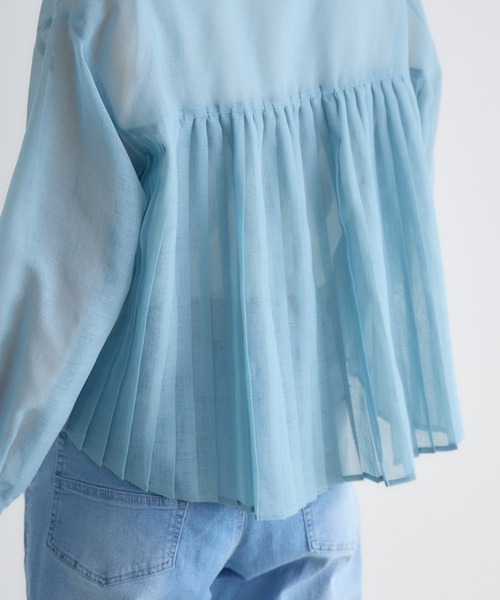 KATHARINE ROSS（キャサリンロス）の「【KATHARINE ROSS】バックプリーツシアーシャツ（シャツ/ブラウス・レディース・ライトブルー/ライトベージュ/ラベンダー・FREE）」の13枚目の写真