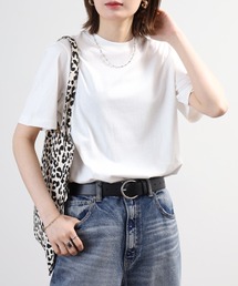 無地コットン天竺半袖Tシャツ
