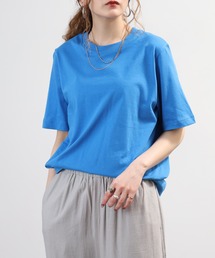 無地コットン天竺半袖Tシャツ