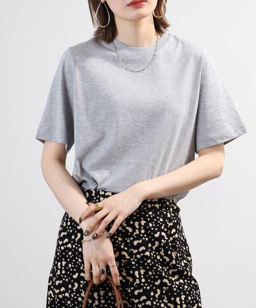 FUNALIVE(ファンアライブ)の「無地コットン天竺半袖Tシャツ(Tシャツ/カットソー・レディース・ブラック/杢グレー/オフホワイト/ライム/ブルー・LL/M/L)」の20枚目の写真