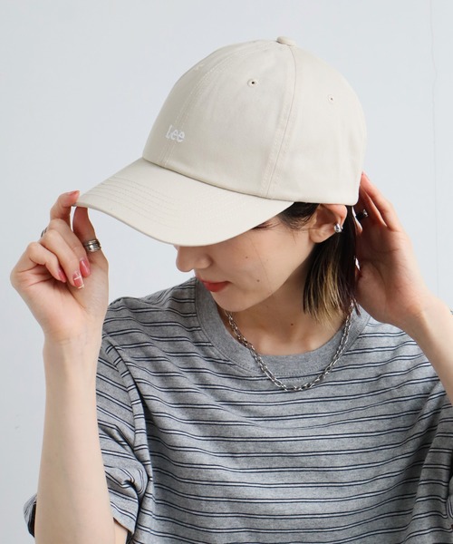 Lee(リー)の「【Lee/リー】LEE OGC 6P CAP / オーガニックコットン ワンポイント ベースボールキャップ(キャップ・メンズ・イエロー/ブラウン/ピンク/グリーン/グレー/ベージュ/ホワイト/ブルー/ブラック・FREE)」の5枚目の写真