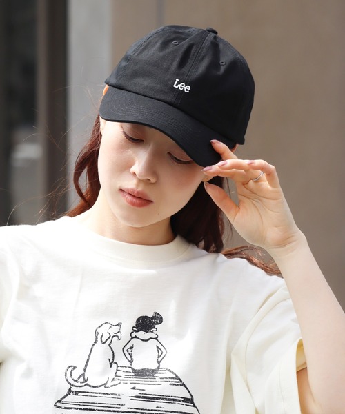 Lee(リー)の「【Lee/リー】LEE OGC 6P CAP / オーガニックコットン ワンポイント ベースボールキャップ(キャップ・メンズ・イエロー/ブラウン/ピンク/グリーン/グレー/ベージュ/ホワイト/ブルー/ブラック・FREE)」の3枚目の写真