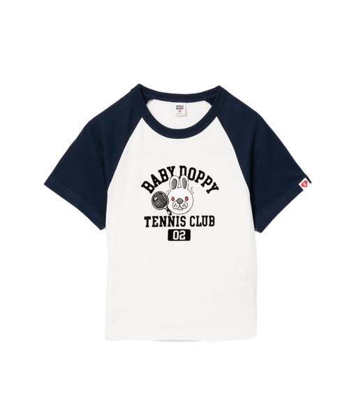 A BATHING APE（アベイシングエイプ）の「BABY DOPPY PRINTED RAGLAN CROP TEE（Tシャツ/カットソー・レディース・グレー/ホワイト・SMALL/X-SMALL）」の2枚目の写真