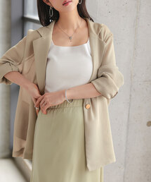 KOBE LETTUCE | [ 低身長向けサイズ ] メッシュボタンジャケット(テーラードジャケット)