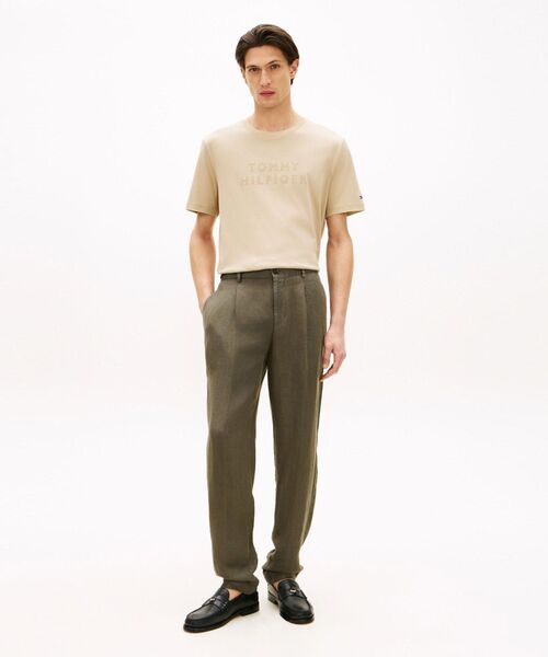 TOMMY HILFIGER(トミーヒルフィガー)の「ミックスメディアインターロックTシャツ(Tシャツ/カットソー・メンズ・ブラック/ベージュ/ネイビー・LARGE/SMALL/X-LARGE/MEDIUM)」の15枚目の写真