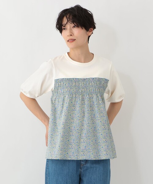 Tシャツ プルオーバー☆リバティ 切替プルオーバー/リバティプリント（Tシャツ/カットソー）｜Afternoon