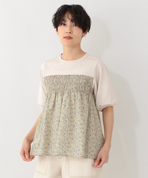 セール】切替プルオーバー/リバティプリント（Tシャツ/カットソー