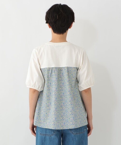 Afternoon Tea(アフタヌーンティー)の「切替プルオーバー/リバティプリント(Tシャツ/カットソー・レディース・ブルー/ネイビー/グリーン・MEDIUM)」の8枚目の写真