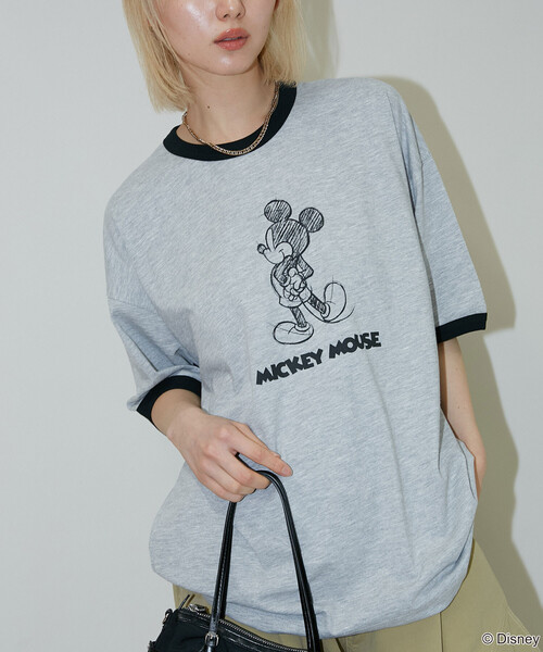 PUBLUX(パブリュクス)の「PUBLUX/パブリュクス <機能性素材>Mickey Mouse/ミッキーマウス/ スケッチ リンガーTシャツ 限定展開(Tシャツ/カットソー・メンズ・レッド/グレー/ネイビー/サックスブルー・LARGE/SMALL/MEDIUM)」の12枚目の写真
