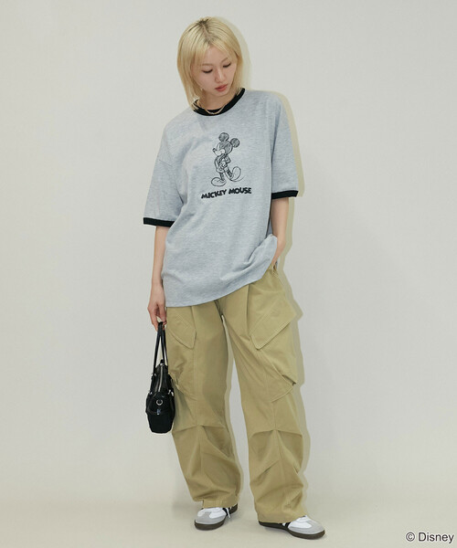 PUBLUX(パブリュクス)の「PUBLUX/パブリュクス <機能性素材>Mickey Mouse/ミッキーマウス/ スケッチ リンガーTシャツ 限定展開(Tシャツ/カットソー・メンズ・レッド/グレー/ネイビー/サックスブルー・LARGE/SMALL/MEDIUM)」の15枚目の写真