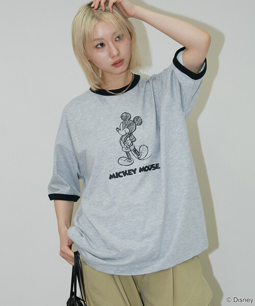 PUBLUX(パブリュクス)の「PUBLUX/パブリュクス <機能性素材>Mickey Mouse/ミッキーマウス/ スケッチ リンガーTシャツ 限定展開(Tシャツ/カットソー・メンズ・レッド/グレー/ネイビー/サックスブルー・LARGE/SMALL/MEDIUM)」の18枚目の写真