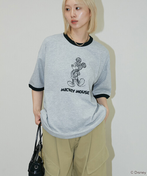 PUBLUX(パブリュクス)の「PUBLUX/パブリュクス <機能性素材>Mickey Mouse/ミッキーマウス/ スケッチ リンガーTシャツ 限定展開(Tシャツ/カットソー・メンズ・レッド/グレー/ネイビー/サックスブルー・LARGE/SMALL/MEDIUM)」の19枚目の写真
