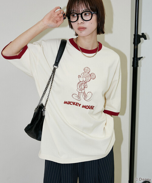 PUBLUX(パブリュクス)の「PUBLUX/パブリュクス <機能性素材>Mickey Mouse/ミッキーマウス/ スケッチ リンガーTシャツ 限定展開(Tシャツ/カットソー・メンズ・レッド/グレー/ネイビー/サックスブルー・LARGE/SMALL/MEDIUM)」の20枚目の写真