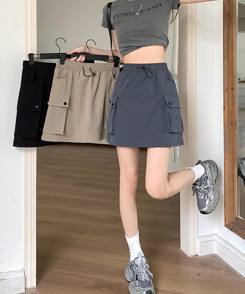 Ritzy(リッツィー)の「カーゴミニスカート(スカート・レディース・グレー/カーキ/ブラック・M)」の22枚目の写真