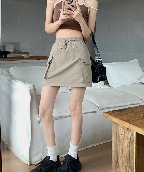 Ritzy(リッツィー)の「カーゴミニスカート(スカート・レディース・グレー/カーキ/ブラック・M)」の19枚目の写真