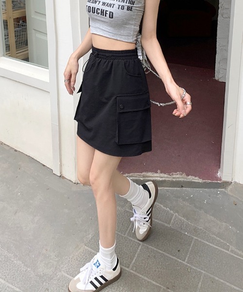 Ritzy(リッツィー)の「カーゴミニスカート(スカート・レディース・グレー/カーキ/ブラック・M)」の14枚目の写真
