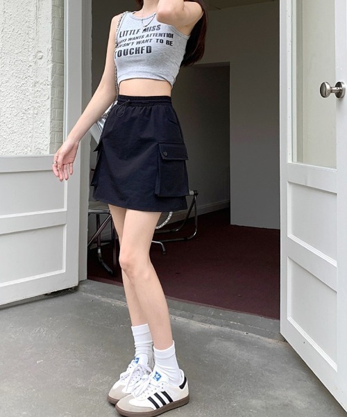 Ritzy(リッツィー)の「カーゴミニスカート(スカート・レディース・グレー/カーキ/ブラック・M)」の13枚目の写真