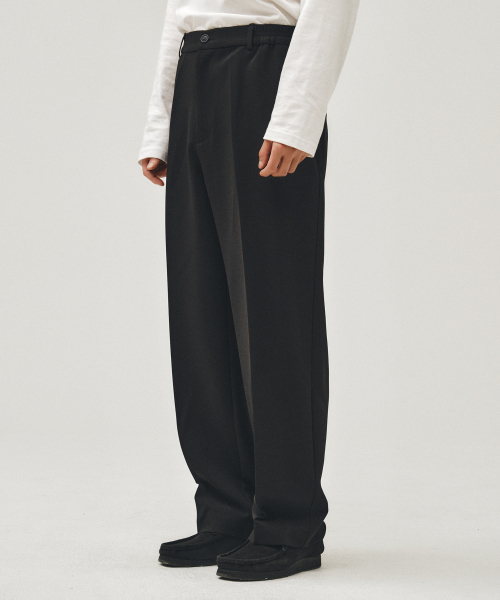 LETTERCOMO(レテルコモ)の「感嘆セミワイドバンディングスラックスブラック(スラックス・メンズ・その他・SMALL/MEDIUM/LARGE)」の1枚目の写真