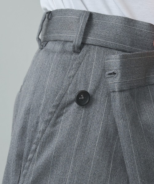 TAAKK(ターク)の「【TAAKK/ターク】Wrap Pants(スラックス・メンズ・グレー/ブラック・3/2)」の8枚目の写真