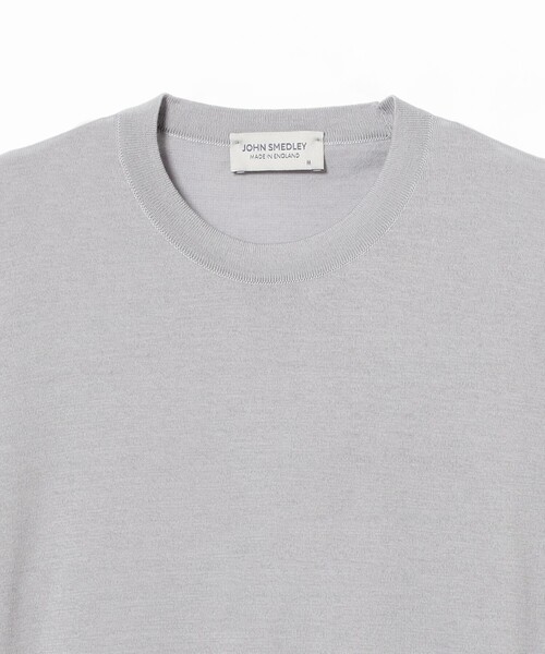 BEAMS F(ビームスエフ)の「JOHN SMEDLEY / HILCOTE ウールコットン クルーネック ショートスリーブ ニット(Tシャツ/カットソー・メンズ・シルバー/ネイビー・MEDIUM/LARGE/SMALL)」の11枚目の写真