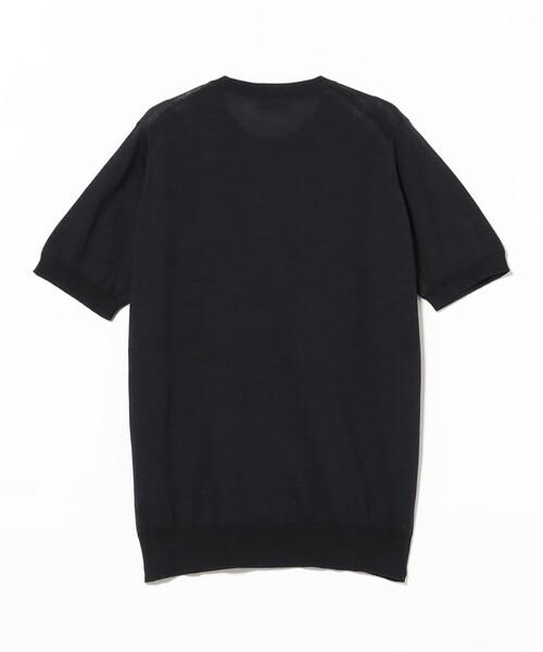 BEAMS F(ビームスエフ)の「JOHN SMEDLEY / HILCOTE ウールコットン クルーネック ショートスリーブ ニット(Tシャツ/カットソー・メンズ・シルバー/ネイビー・MEDIUM/LARGE/SMALL)」の16枚目の写真