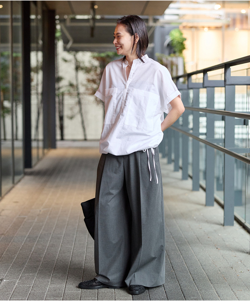 【新品・タグ付き】ハードマンズリネンコットンフレンチスリーブスキッパーシャツ ジャーナルスタンダード JOURNAL STANDARD 《》ハードマンズリネン