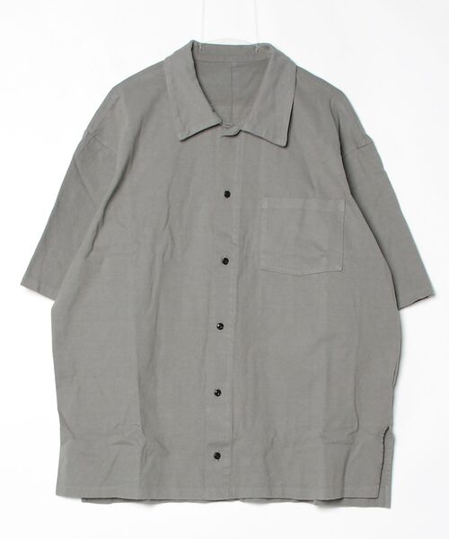 VOAAOV（ヴォアーブ）の「【VOAAOV】 HEAVY JERSEY GARMENT DYE Short Sleeve Shirt（シャツ/ブラウス・メンズ・ブラック/オリーブ/チャコールグレー/ホワイト/ネイビー・2/1）」の4枚目の写真