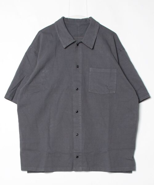 VOAAOV（ヴォアーブ）の「【VOAAOV】 HEAVY JERSEY GARMENT DYE Short Sleeve Shirt（シャツ/ブラウス・メンズ・ブラック/オリーブ/チャコールグレー/ホワイト/ネイビー・2/1）」の3枚目の写真
