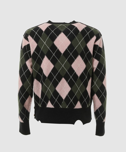 MASU(エムエーエスユー)の「DIAMOND SCRAPED SWEATER(ニット/セーター・メンズ・イエロー系その他/グリーン系その他/ピンク系その他・46)」の7枚目の写真
