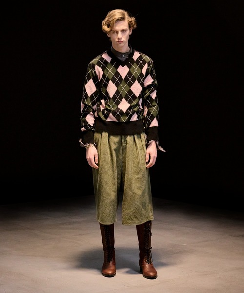 MASU(エムエーエスユー)の「DIAMOND SCRAPED SWEATER(ニット/セーター・メンズ・イエロー系その他/グリーン系その他/ピンク系その他・46)」の4枚目の写真