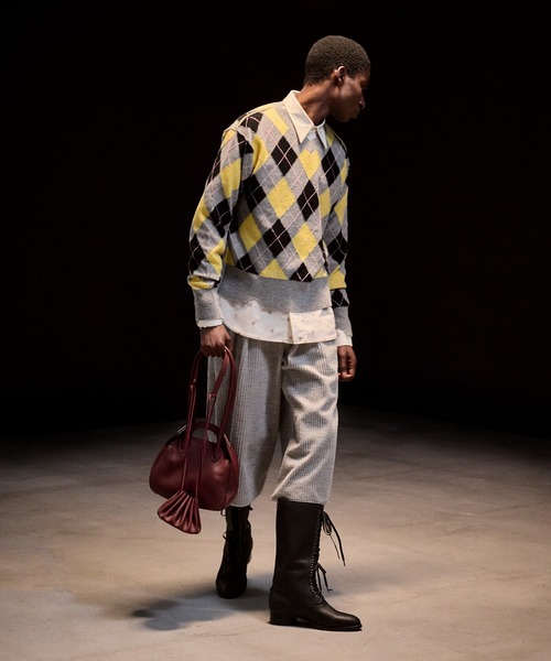 MASU(エムエーエスユー)の「DIAMOND SCRAPED SWEATER(ニット/セーター・メンズ・イエロー系その他/グリーン系その他/ピンク系その他・46)」の6枚目の写真