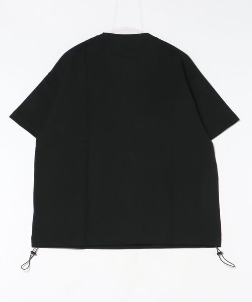 EMMA NOVEMBER　（エマノーヴェンバー）の「リラックスフィット ドローコード Tシャツ（Tシャツ/カットソー・メンズ・ブラック・3/2/1）」の2枚目の写真