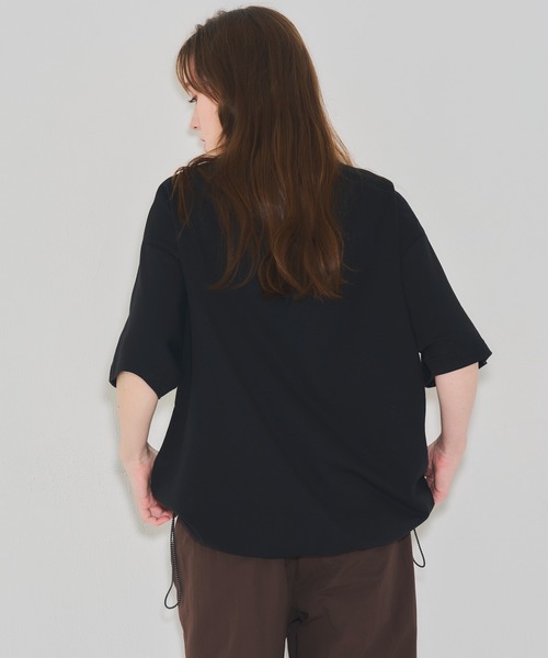 EMMA NOVEMBER　（エマノーヴェンバー）の「リラックスフィット ドローコード Tシャツ（Tシャツ/カットソー・メンズ・ブラック・3/2/1）」の9枚目の写真