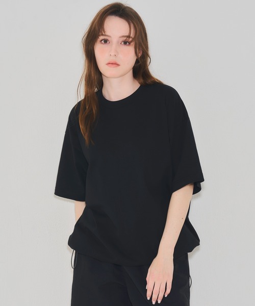 EMMA NOVEMBER　（エマノーヴェンバー）の「リラックスフィット ドローコード Tシャツ（Tシャツ/カットソー・メンズ・ブラック・3/2/1）」の10枚目の写真