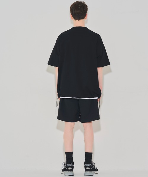 EMMA NOVEMBER　（エマノーヴェンバー）の「リラックスフィット ドローコード Tシャツ（Tシャツ/カットソー・メンズ・ブラック・3/2/1）」の7枚目の写真