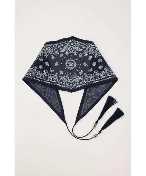 MOUSSY（マウジー）の「STUDDED BANDANA スカーフ（バンダナ/スカーフ・レディース・ネイビー/バーガンディー・FREE）」の2枚目の写真