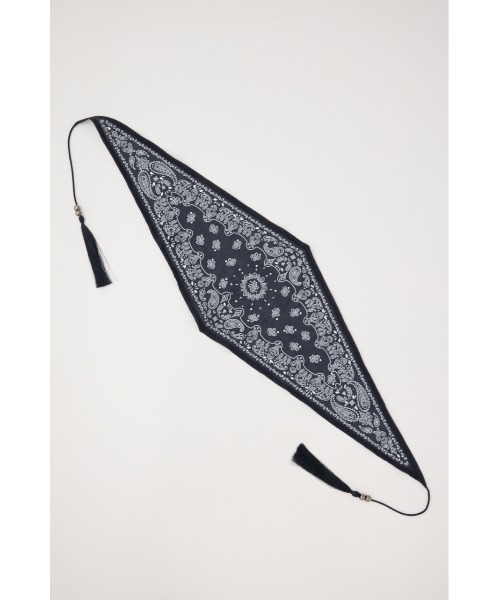 MOUSSY（マウジー）の「STUDDED BANDANA スカーフ（バンダナ/スカーフ・レディース・ネイビー/バーガンディー・FREE）」の6枚目の写真