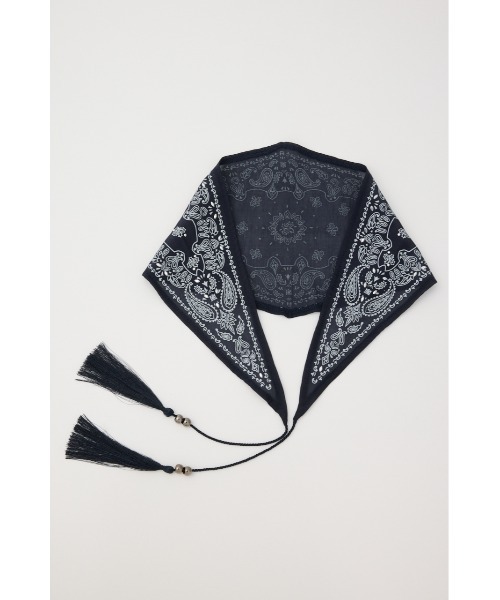 MOUSSY（マウジー）の「STUDDED BANDANA スカーフ（バンダナ/スカーフ・レディース・ネイビー/バーガンディー・FREE）」の10枚目の写真